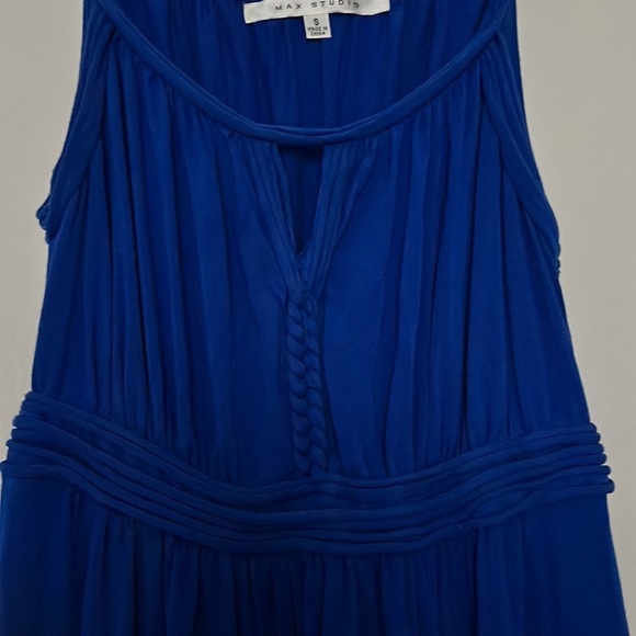 Max Studio Long Maxi Dress Dark Blue Small - Picture 2 of 6
